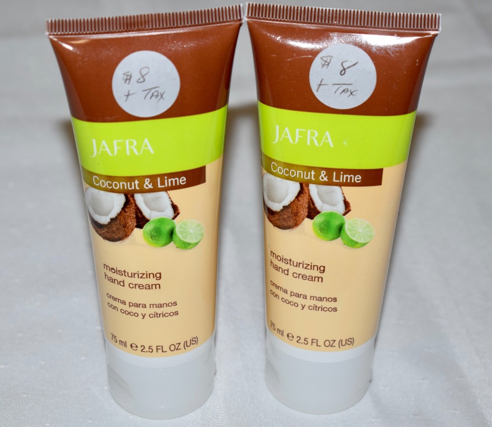 Lot Of 2 Jafra Coconut & Lime Moisturizing Hand Creams 2.5 Fl Oz 75ml ~ NEW