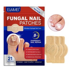Original 21 pcs Over-Night Renewal Nail Treatment Patch Anti Fungal Nail Repair