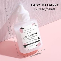 Cuticle Remover Liquid, 50Ml Professional Instant Softener Cream for Dry Cuticle
