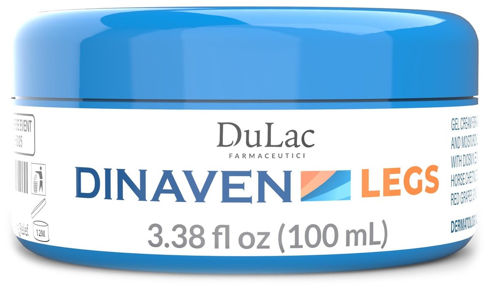 Dulac, Dinaven Legs Gel Cream, Cooling & 3.38 Fl Oz (Pack of 1), Neutral