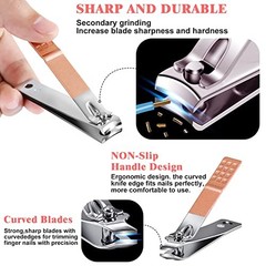 Manicure Set Pedicure Kit Womens Nail Clippers Set 32 in 1 Rose Pink_32 in 1