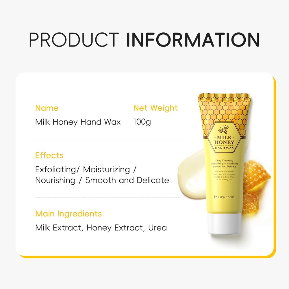 100g Peel-Off Hand Mask Gentle Exfoliating Peel-Off Hand Wax Moisturizing