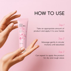 1PCS Sakura Scented Sakura Hand Creams 30g Brighten Skin Tone Hand Cream