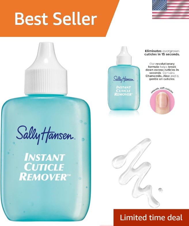 15-Second Instant Cuticle Remover – Gentle Gel with Aloe & Chamomile 1 Fl Oz