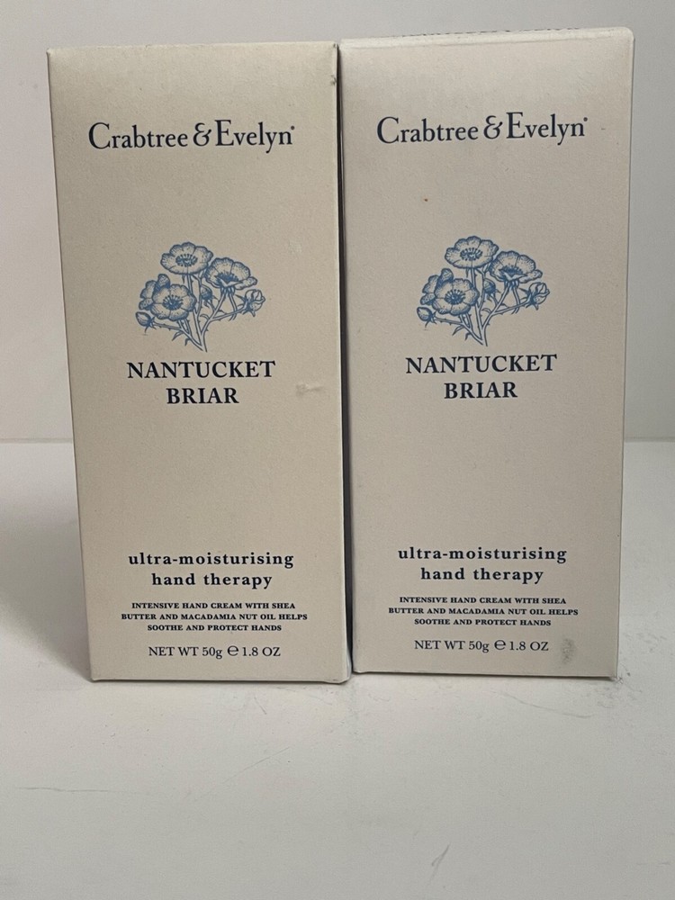 CRABTREE & EVELYN NANTUCKET BRIAR HAND THERAPY 1.8 0Z. (X2) NIB DISCONTINUED