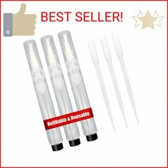 URGINO 3-Pack 6ml Real Refillable Cuticle Oil Pens, Nail Oil Pen Empty, Fillable