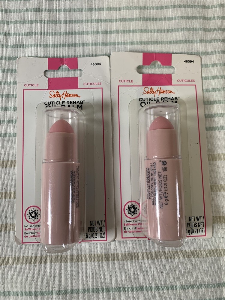 Sally Hansen Nail Rehab Oil Cuticle Balm Infused w/ Sunflower, 0.21 Ounce Lot 2