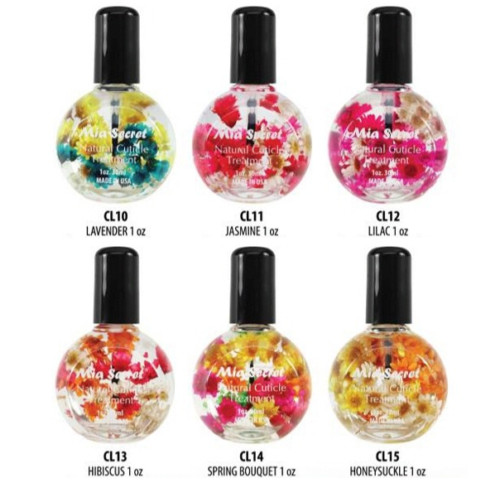 MIA SECRET CUTICLE OIL LAVENDER, JASMINE, LILAC, HIBISCUS, SPRING BOUQUET 1 OZ