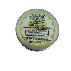 JR Watkins Hand Cuticle Salve Aloe & Green Tea Metal Tin 0.25 oz Mini Sealed