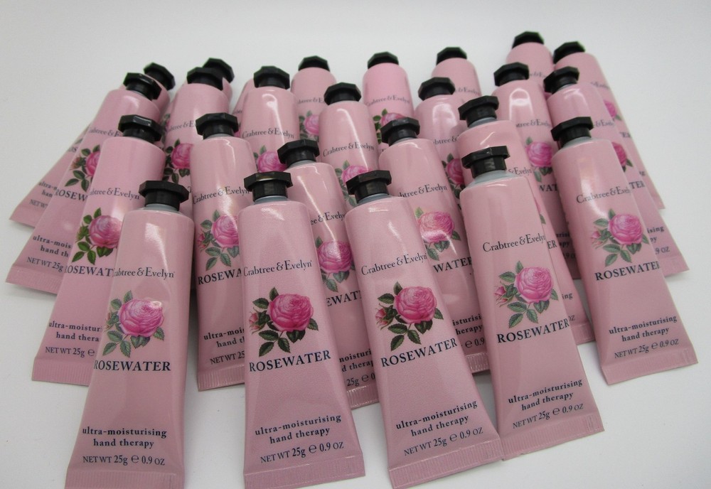 [Lot of 25] ROSEWATER Original Crabtree & Evelyn Hand Therapy purse 0.9 oz NEW