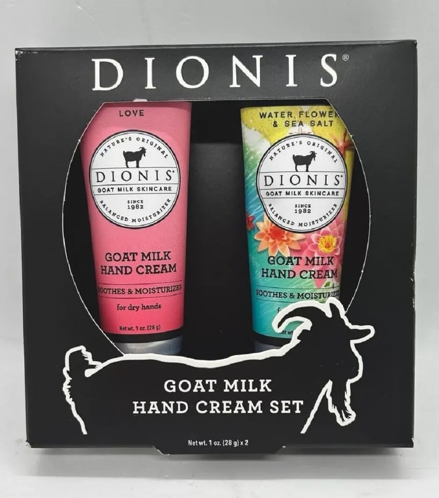 Dionis Goat Milk Hand Cream 2pc Set Love & Water Flowers 2 Fl Oz (Pack of 1)