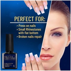 Valitic Strong Nail Glue and Strengthener for 0.33 Fl Oz (Pack of 4), Clear