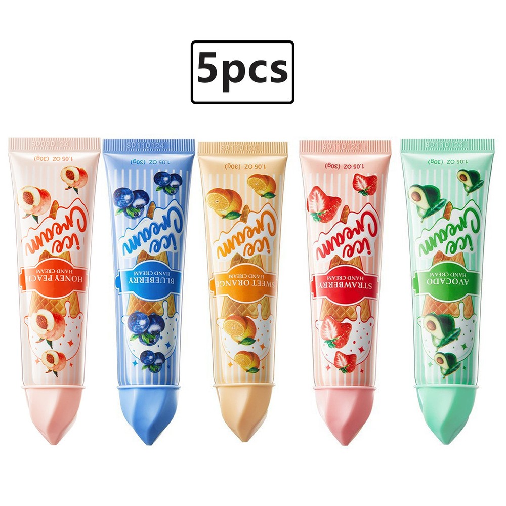 5Pcs Hand Lotion Improve Dry Rough Skin Hand Cream Soft Creamy Texture 30gx5Pcs