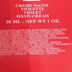 Three L’Occitane Hand cream Violet, Shea Butter & Cherry Blossom Made in France