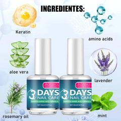 x1 ROZINO 3 Days Nail Care Nail Keratin Amino Acid Formula Polish
