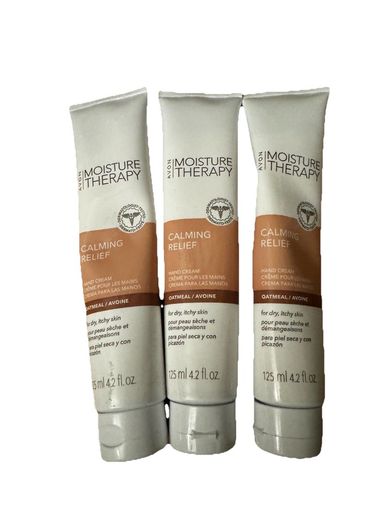 Avon Moisture Therapy Calming Relief Oatmeal Hand Cream PACK OF 3