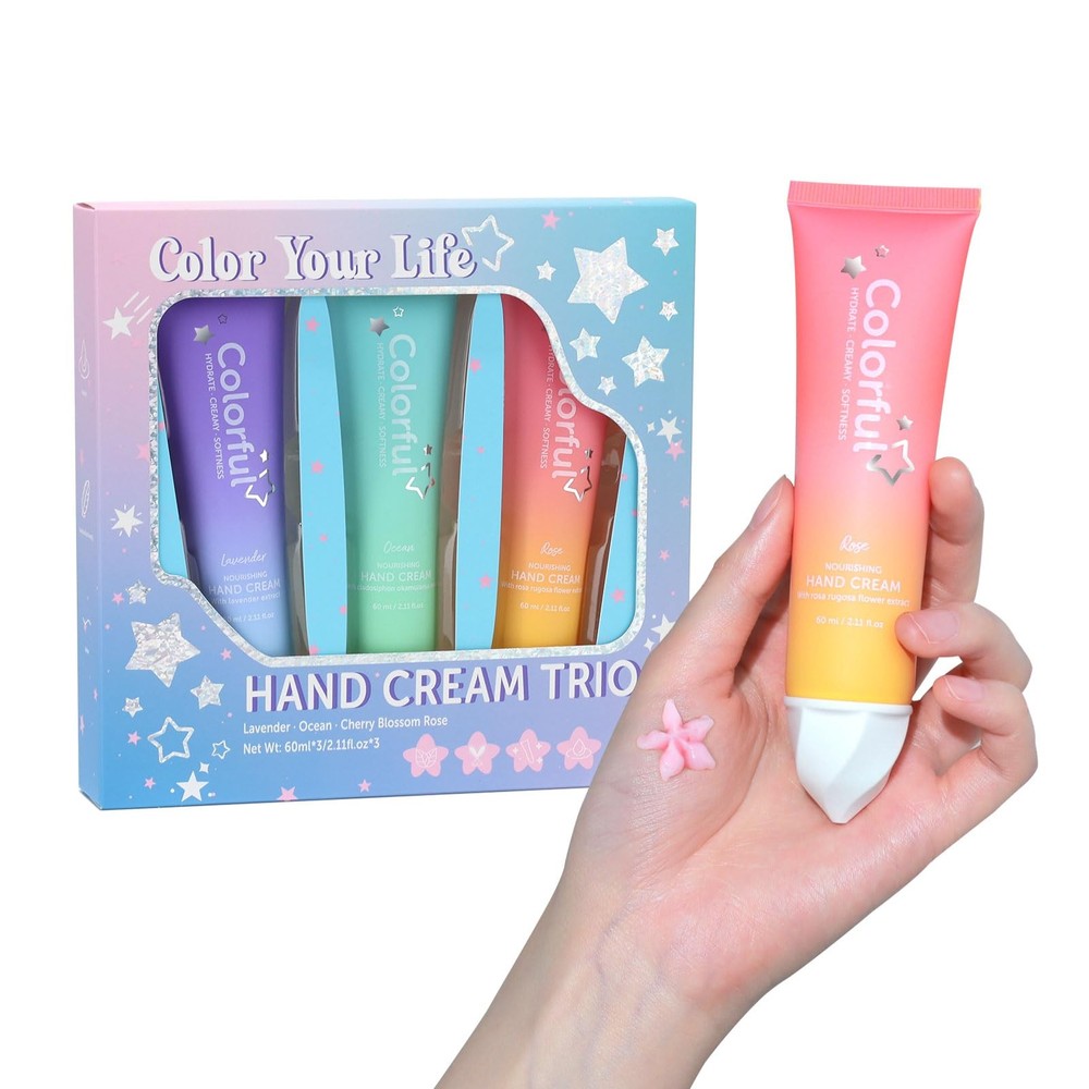 ECOPPEAL Floral & Star Shaped Hand Lotion Set, 3 Pcs 180 Fl Oz (Pack of 1)