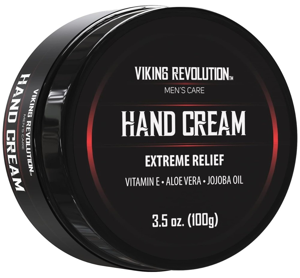 Viking Revolution Men’s Hand Cream – Repair Cream for Dry, Cracked Vitamin E(3.5