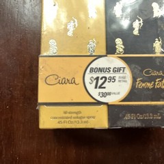 2 Ciara Revlon 1x Femme Fatale 1x Ciara cologne spray 0.45 oz original, vintage