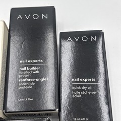 8 Vintage Avon Nail Experts Nail Care Lot: top shine, silk wrap, nail builder