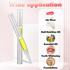 50 Pack 3Ml Transparent Twist Pen Empty Cuticle Nail Oil Pens with Brush Tip