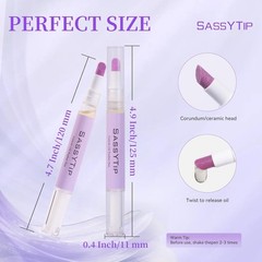 Ceramic Cuticle Pusher & Oil Pen, 2ml Rose/Lavender/Fragrance Free Scented Na…