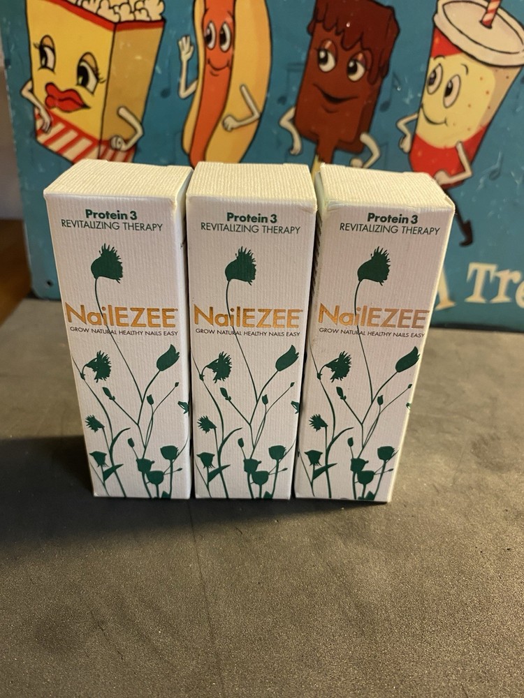 *NailEZEE Grow Natural Healthy Nails Easy Protein 3 Revitalizing Therapy 3 Lot