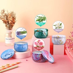 Gift Baskets for Women: Unique Candles & Hand Cream Lotion 8 Pack, Rose