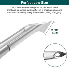 Cuticle Trimmer, 3/4 Jaw Extremely Cuticle Nippers,