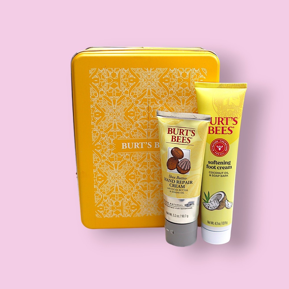 Burt’s Bees Gift Set Tin Hand Repair Foot Cream Hand Salve.