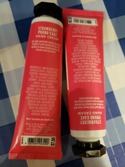 (2) Bath & Body Works STRAWBERRY POUND CAKE Shea Butter Hand Cream Tube 1oz