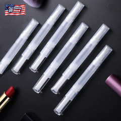 10 Pack 3 ML Transparent Twist Pens, Empty Cuticle Nail Oil Pen with Brush Tip,
