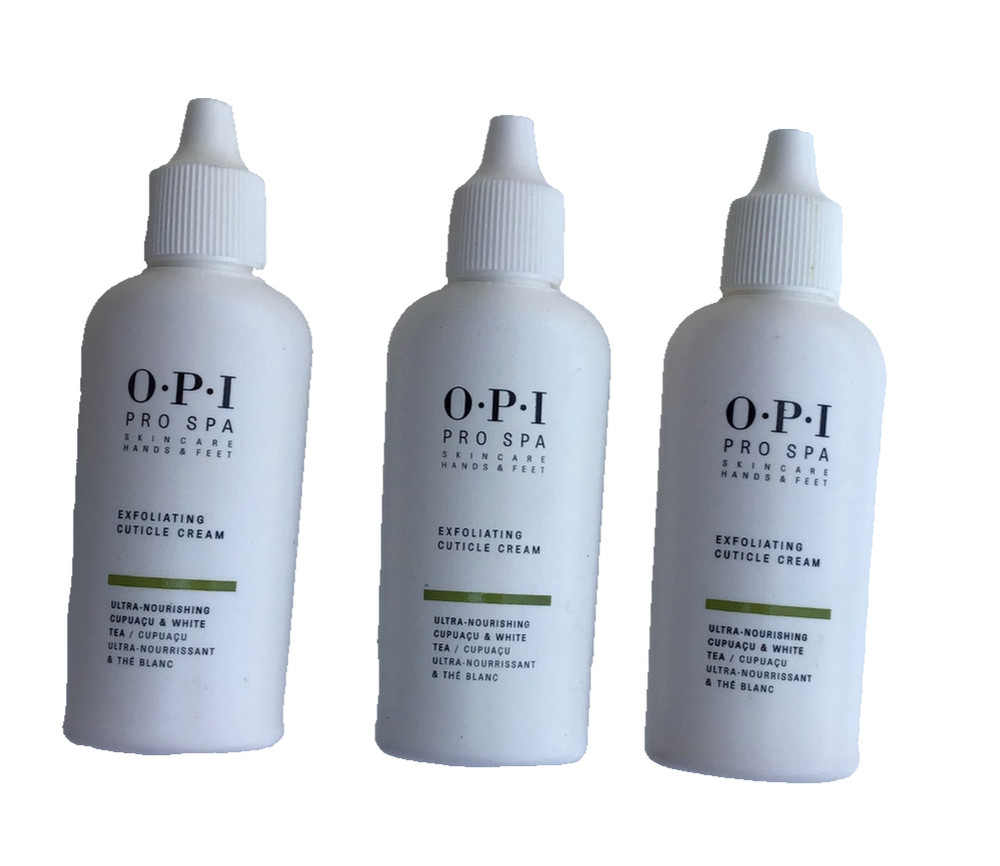OPI Pro Spa Skincare Hands and Feet Exfoliating Cuticle Cream 0.9 oz Pack of 3