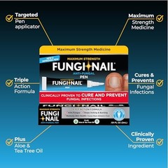 Fungi-Nail Anti-Fungal Solution, Kills Nail & Athlete’s Foot Fungus, Clinically