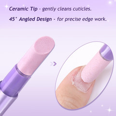 5 Pieces Nail Care Pen Set, Ceramic Cuticle Pusher with Oil for Manicure
