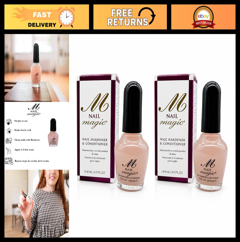 Nail Strengthener & Conditioner 2-Pack – Hardener for Weak, Brittle Nails, Clear