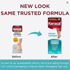 Kerasal Intensive Foot Repair Skin Healing Ointment for 1 Ounce (Pack of 2)