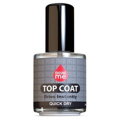 EXCUSE ME Duo Set Quick Dry Fast Top Coat + Base Clear Long
