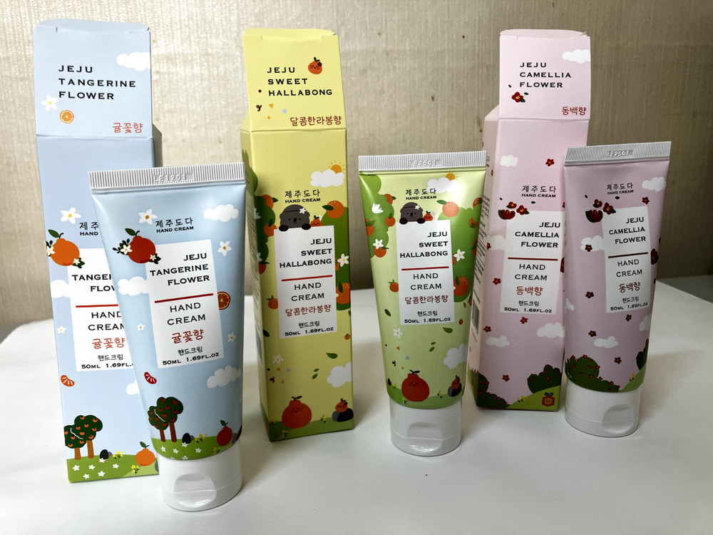 Jeju Hand Cream 50ml x 3ea/ Camellia Flower+Sweet Hallabong+Tangerine Flower