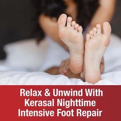 Kerasal Nighttime Intensive Foot Repair, Skin 1 Ounce (Pack of 1), Clear