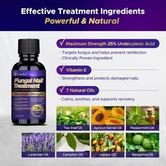 Toenail Fungus Treatment : Extra Strength 25% 0.51 Fl Oz (Pack of 2), Black