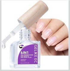 GELIKE EC Nail Strengthener & Growth Ridge Filler Liquid 8ml/0.27 fl oz – 2 PACK
