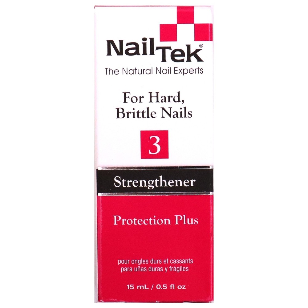 Nail Tek Protection Plus 3 Nail Strengthener 0.5oz | For Weak & Damaged Nails