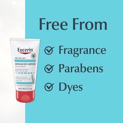 Eucerin Advanced Repair Hand Cream, Immediately 2.7 Ounce (Pack of 3), white