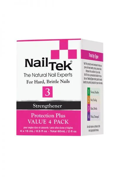 Nail Tek Protection Plus 3 Strengthener – Pack of 4 bottles 0.5 # 55810