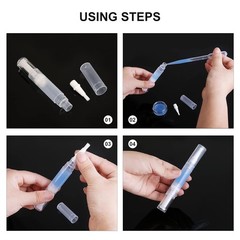 5 pack 5ml Transparent Twist Pen for Cuticle Oil Applicator, Empty Nail Oil Pen