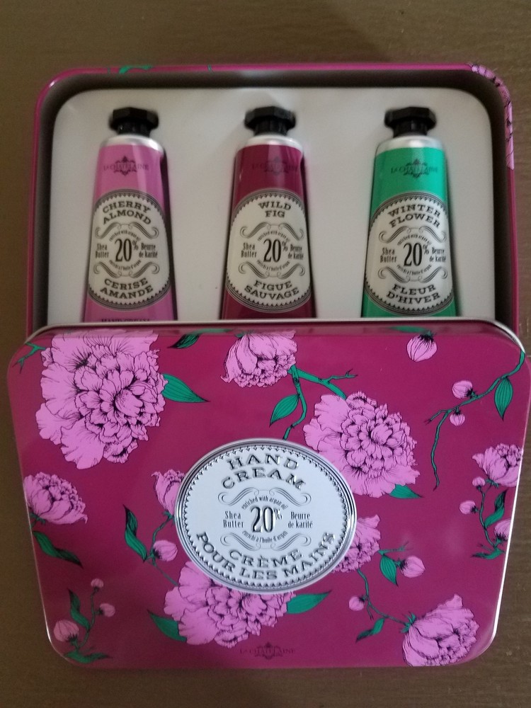La Chatelaine 20% Shea Butter Hand Cream Tin Gift Set with Organic Argan Oil