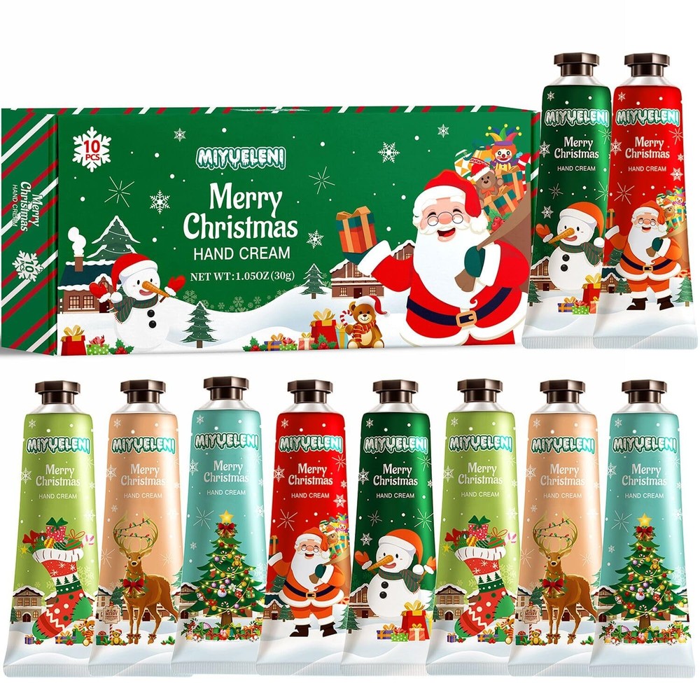 MIYUELENI 10 Pack Christmas Hand Lotion Gifts 1.05 Fl Oz (Pack of 10)