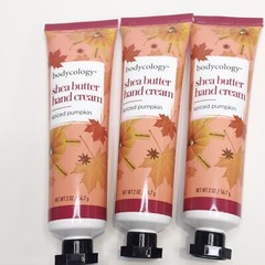 Lot Of 3 Bodycology SPICED PUMPKIN Shea Butter Hand Cream 2 oz Tubes Free Ship