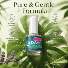 ROZINO 3 Days Nail Care Formula with Keratin Amino Acid & Aloe for Superior Nail